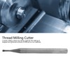 Milling Cutter Tungsten Steel Thread Carving Bit 3‑Tooth 60° CNC