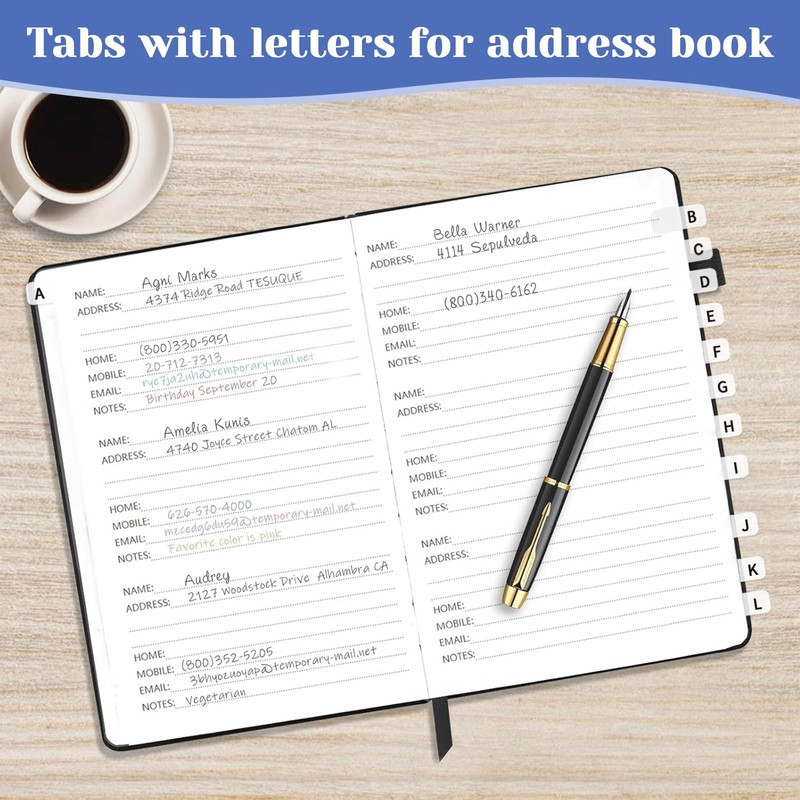 A-Z tabs Sticky Alphabet Tabs Self-Adhesive Letter Tabs Small Alphabetical