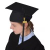 GraduationMall Matte Graduation Gown Cap Tassel Set, Black, Xs 45