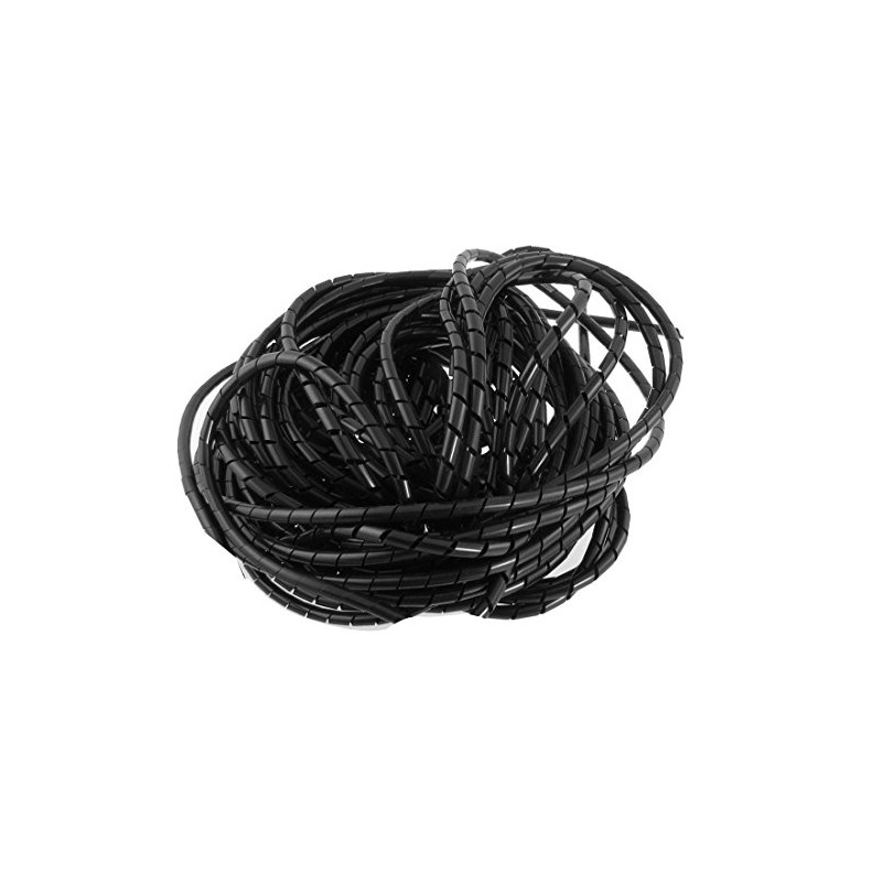 Copapa Spiral Wrap 21M 68 Ft PE Black Polyethylene Cable