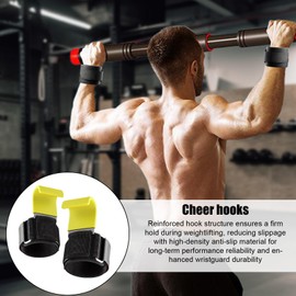 Gym Wrist Wraps, Bodybuilding Grips Hook, Ergonomic Padded Wrist Wraps Hooks Supports for Workout Home Fitness Strength