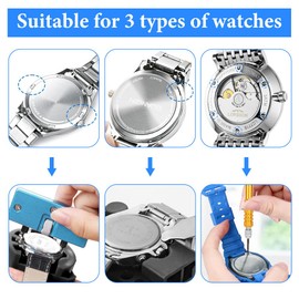 OFFCUP Watchmaker Tool Set, Watch Repair Set, Watch Tool Set, Bag Watch Tools, Watch Tool Watchmaker Repair Screwdriver, Watch Opener, Watch Holder, Watch Strap Replacement, 1