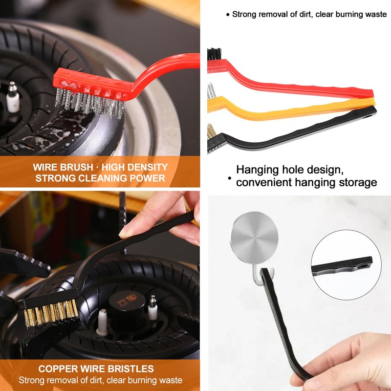 Mengger Joint Brush, 10 Pieces Split Cleaning Brush with Hard