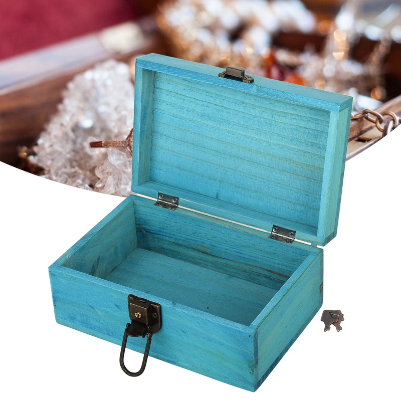 Wooden Storage Box Retro Decorative Jewelry Box Desktop Sundries Organizer