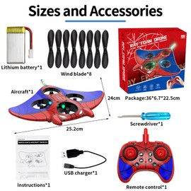 HATFRYF Mini Drone for Kids RC Plane, Remote Control Wireless Airplane Drone Quadcopter Remote Control Airplanes Foam with Auto Hovering, 3D Flip, Foam RC Fighter Airlane Jet for Kids