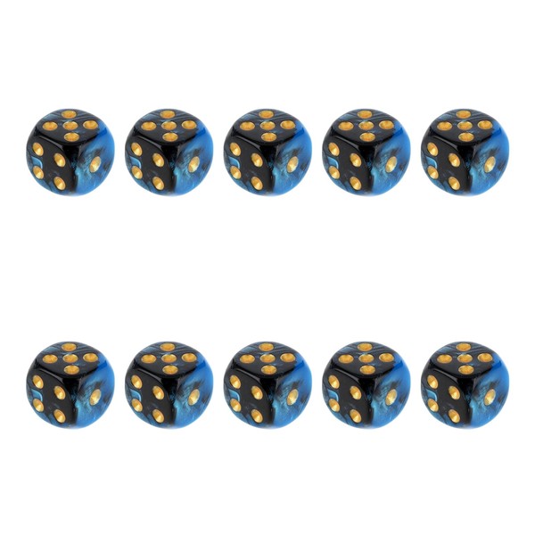 10 Stück Würfel Set,Polyedrische D6 Sechsseitiger,Brick Box,16mm Acryl Spielwürfel Zweifarbige