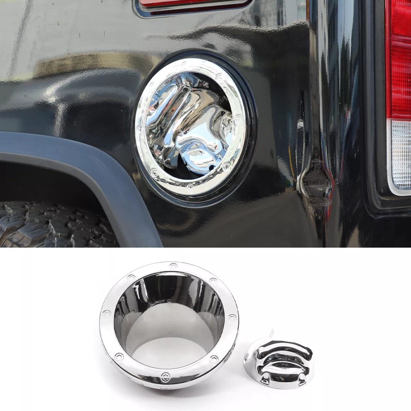 cartiangous ABS Chrome Fuel Tank Cap For Hummer H2 2003-2009