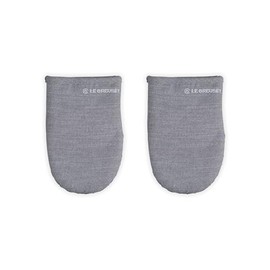 Le Creuset Set of 2 Mini Oven Mitts, 8", Charbon