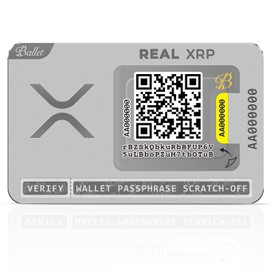 Ballet XRP Cold Storage Card Wallet - Real Series - Secure Physical Metal Crypto Card for Long Term Holding (XRP Single)