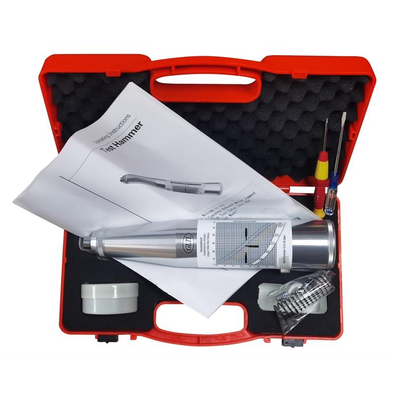 GLTL Professional Rebound Hammer - Concrete Strength Tester with 10-60