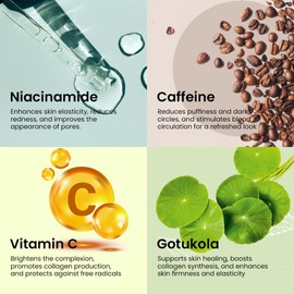 INYVA Radiant Gaze Under Eye Cream | Reduces Dark Circles, Puffiness & Fine Lines | Hydrating Vitamin C & Caffeine Formula | Soothes & Brightens Delicate Under Eye Skin | 1 oz