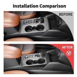 JWWY Gear Shift Shifter Shift Lever Transmission Gear Selector Gearstick Panel Trim Fit for 2021-2025+Ford Bronco Sport Interior Accessories Matte Black ABS