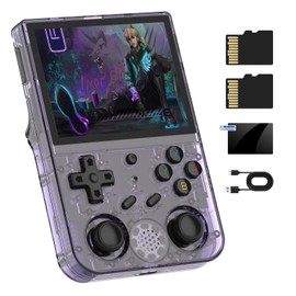 RG353V Retro Video Handheld Game Console 3.5" IPS Screen Android 11 and Linux System RK3566 64bit Game Player 64G TF Card Built-in 4450 Classic Games Bluetooth 4.2 and 5G WiFi