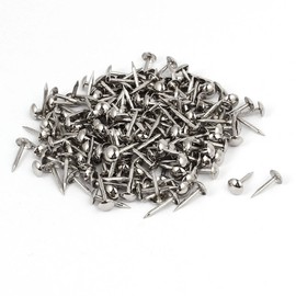 uxcell Home Furniture 6mm x 14mm Upholstery Thumb Tack Nail Push Pin Silver Tone 200pcs