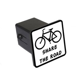 Graphics and More Bicycle - Share The Road Tow Trailer Hitch Cover Plug Insert 2"