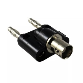 SPECIALTY-AV BNC Female to Dual Banana Plug Jack RF Coax Coaxial Adapter for Speaker Wire