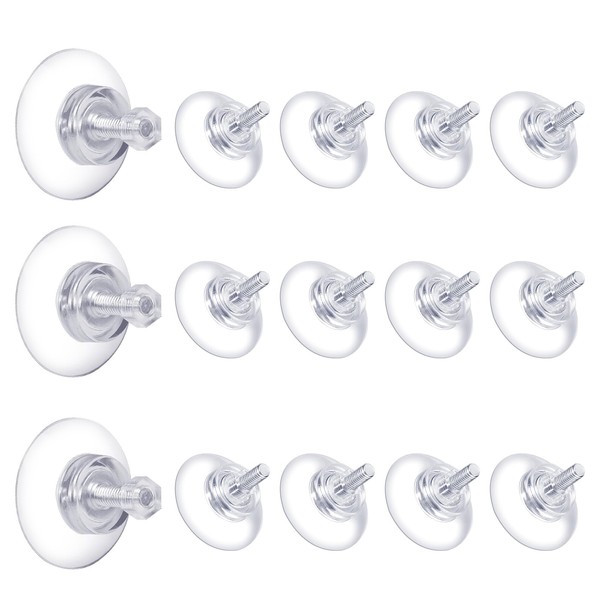 GOWTX 15Pcs Round Threads Suction Cups, Mushroom Head Suction Pads,