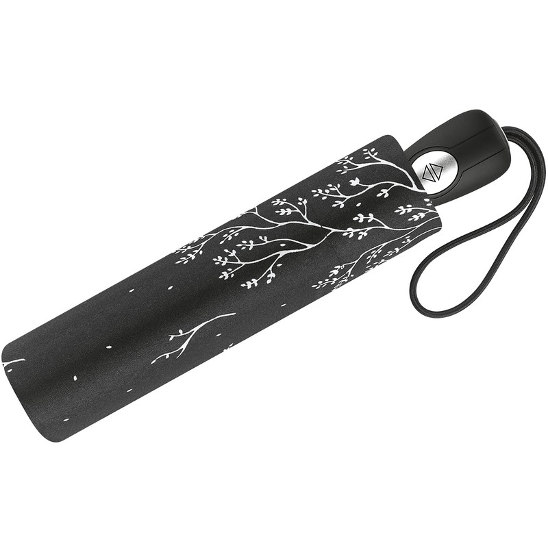 Pierre Gardin Easymatic Light Provence Pocket Umbrella, black, Traditional