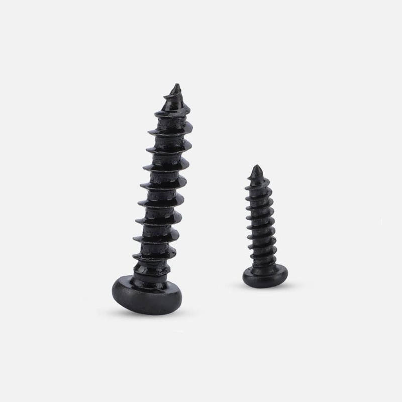 VooGenzek 500 PCS Cross Head Self Tapping Screws, Black Self-Tapping