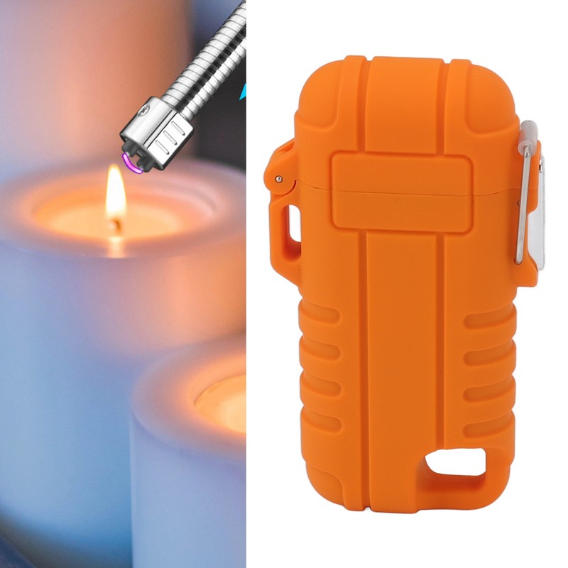 USB Rechargeable Lighter Windproof Dual Arc Lighter Waterproof Flameless Electric