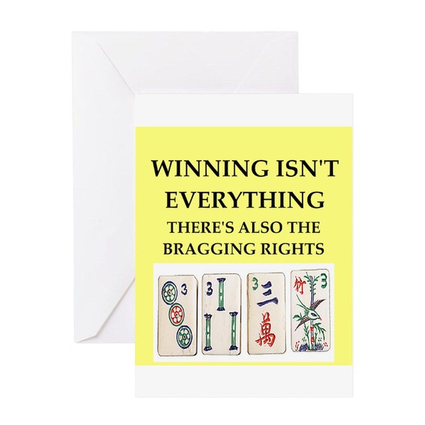 CafePress Mahjong Greeting Cards Folded Greeting Card Matte