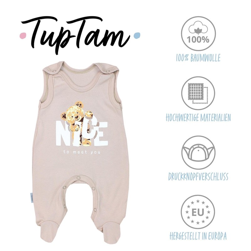 TupTam Baby Unisex Romper with Print Saying Pack of 5,