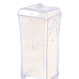 Practical Transparent Cotton Pad Storage Case for Interior & Hygienic Organization Transparent Case