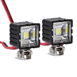 INJORA RC Headlight RC LED Lighting RC Accessories for 1:10 RC Crawler Axial TRX4 TRX6 SCX10 90046 Wraith RR10 MST Redcat (Square)