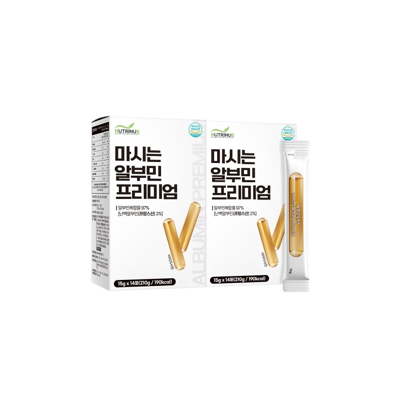 Nutrinus Premium Drinkable Albumin 15g x 14 sachets / 뉴트리너스