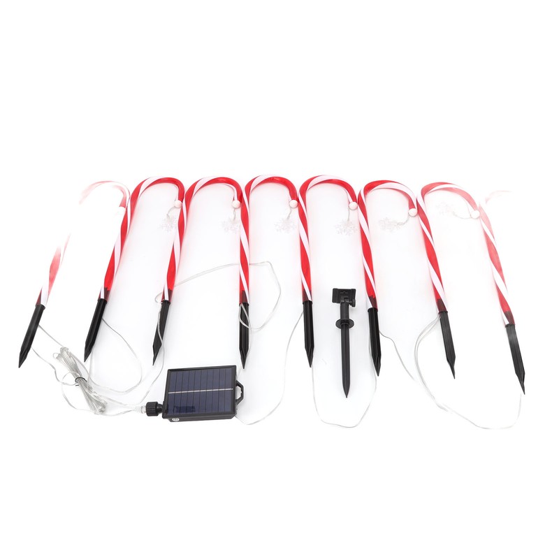 Christmas Candy Cane Light 1 for 8 Solar Candy Cane