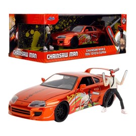 Jada Toys Chainsaw Man - 1995 Toyota Supra 1:24 Scale Diecast Vehicle with Figure