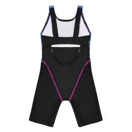 Cadocado - Traje de baño deportivo de una pieza para niñas, con espalda y espalda, Naranja, 2-4 Años