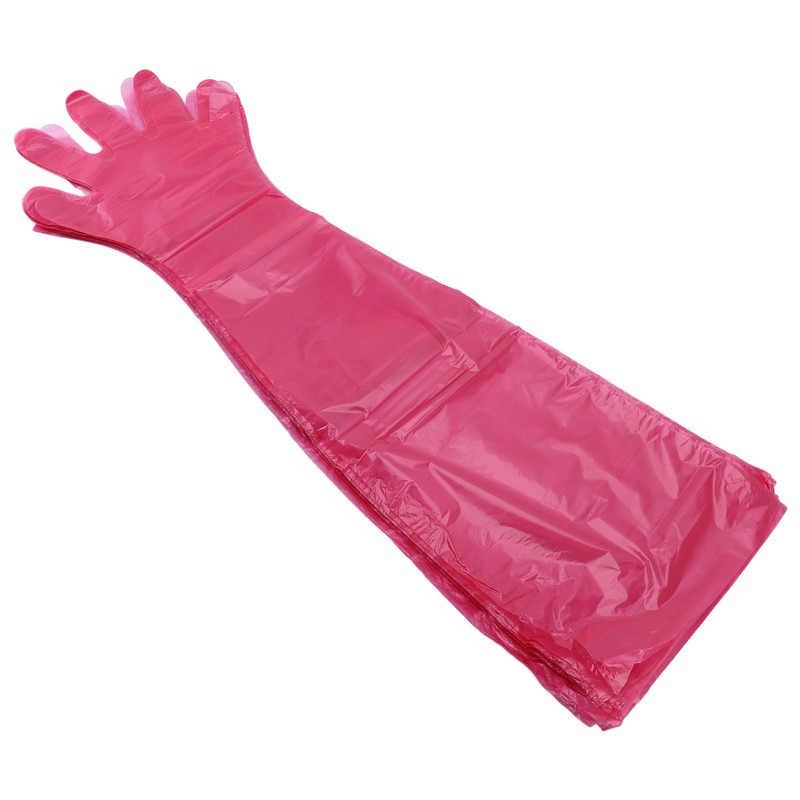 100Pcs Long Arm Disposable Plastic Gloves Safe Reliable Multipurpose Veterinary