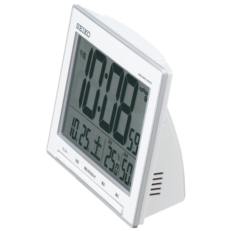 Seiko clock alarm clock Wireless Digital Calendar Temperature Humidity Display