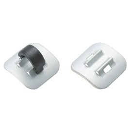Jagwire 4 x Alloy Stick-on Cable Guide Silver/Black, Alloy Stick-On, Silver