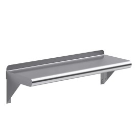 Unbranded 8 in. x 24 in. Stainless Steel Wall Shelf