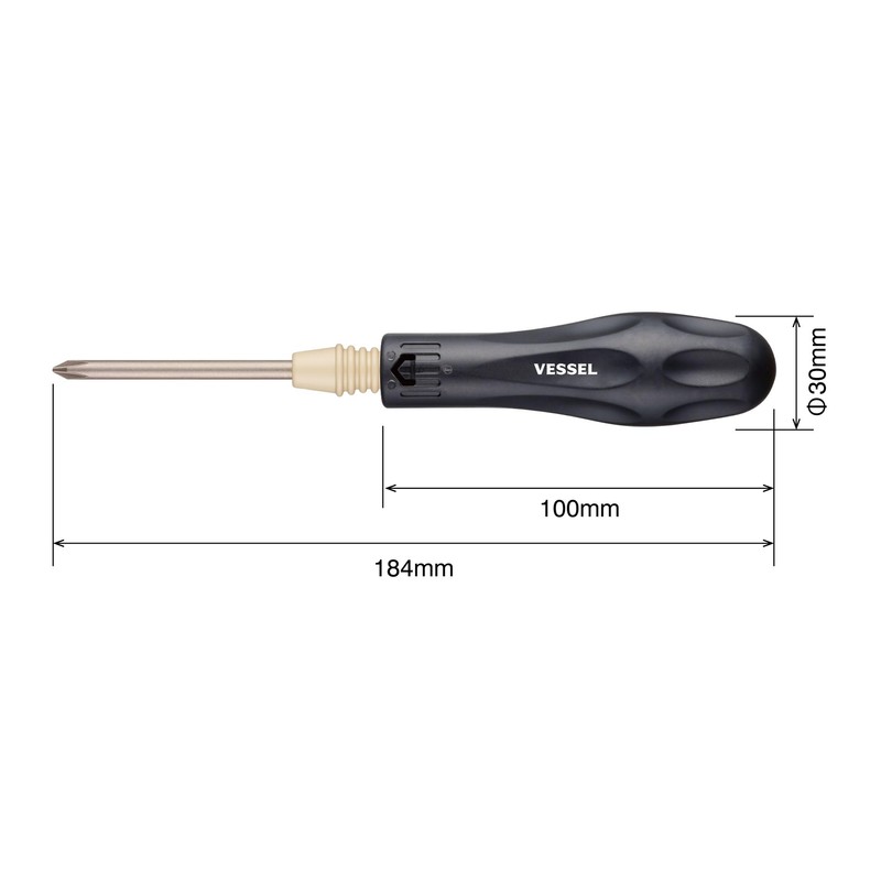 Vessel TD-812LR Screwdriver Set for Famidora 12 Phillips and Negative