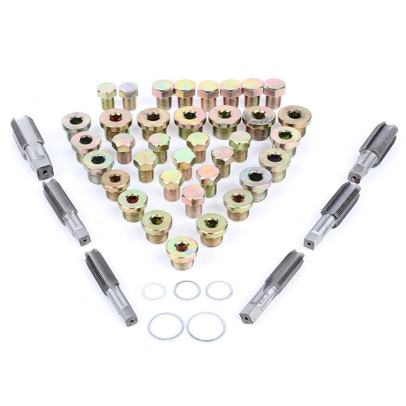 ACZCR 114pcs Oil Pan Drain Plug Repair Kit