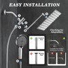 12 Inch Shower Head, Rain Shower Head with Adustable Extension