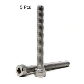 iexcell 5 Pcs M8 x 75mm Thread Pitch 1.25 mm Stainless Steel 304 Hex Socket Head Cap Screws Bolts Kit