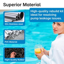 Carjo O-Ring Rebuild Repair Kit For LA01N Pool Booster Pump – Complete O-ring Rebuild Kit for Letro Pool Cleaner