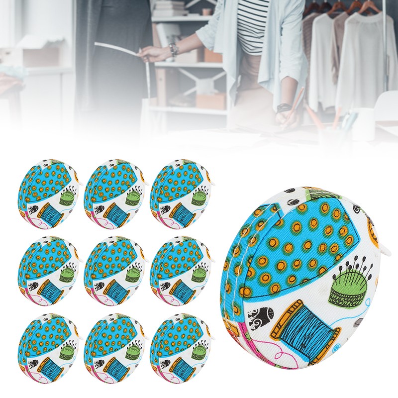 10pcs Tape Measure Portable Retractable Ruler Cloth Body Tape Measure