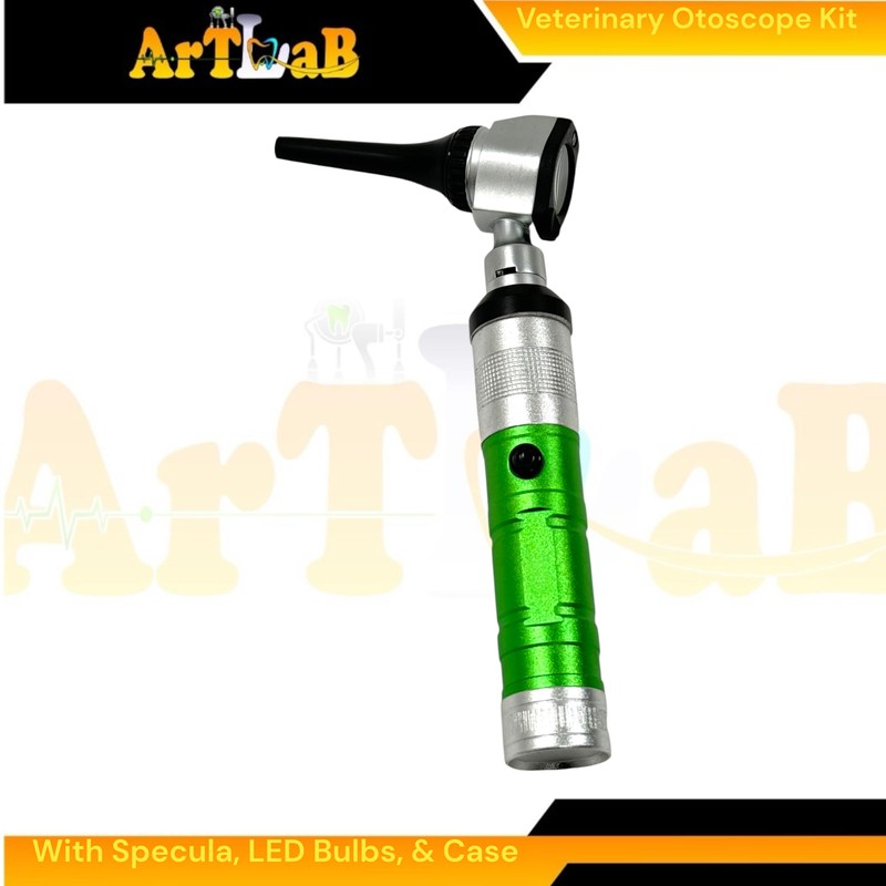 Pro Veterinary Otoscope Set with Specula Tips & Extra LED