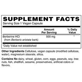 Netrition 500mg Berberine 120 Vegan Capsules