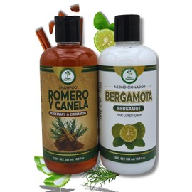 HIGH SUPREME Shampoo Romero, Sábila & Canela + Acondicionador de Bergamota – 16.9 fl oz each – Premium Nourishing Hair Care Set – Nutre y Revitaliza – Natural Shine & Strength – For All Hair Types