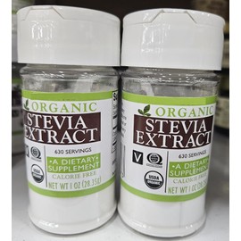 Trader Joe Organic Stevia Extract Calorie Free 1oz 28.35g (Two Bottles)