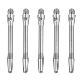PATIKIL 15pcs 45mm Aluminum Dart Shafts Medium 2BA Threaded Dart Stem Replacement Dart Accessories Silver Tone