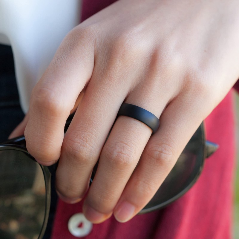 ThunderFit - Alianzas de boda de silicona para mujer, diseño