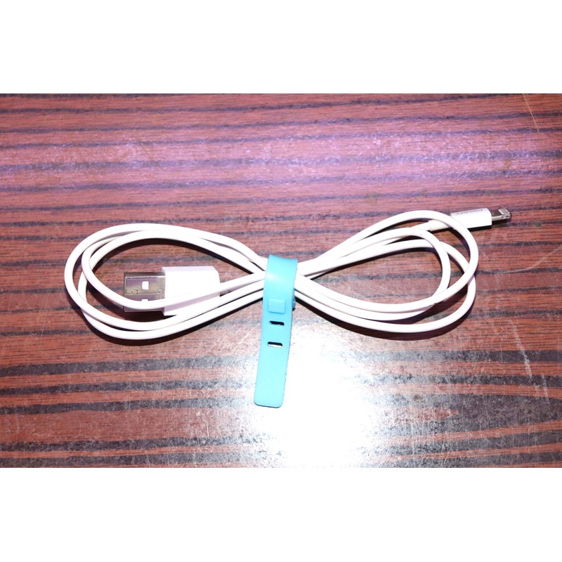 Fgen 30pcs Data Cable Silicone Cable Tie 3 Holes 4