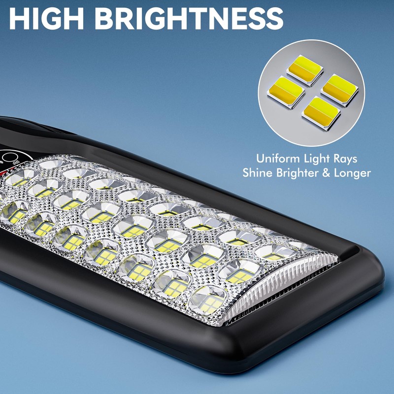 Solar Street Light Outdoor, 3 Color Temperature Waterproof 30000LM, Solar